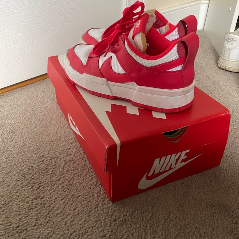 Red Nike Dunk Low Disrupts
